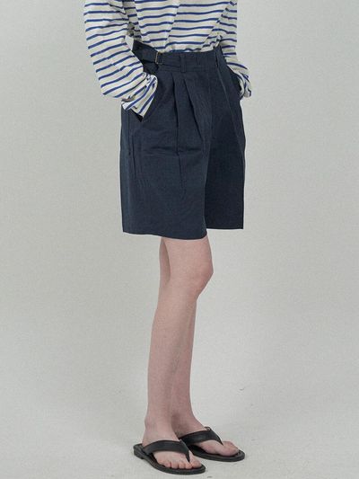 MOTT Cotton Buckle Shorts [Navy]