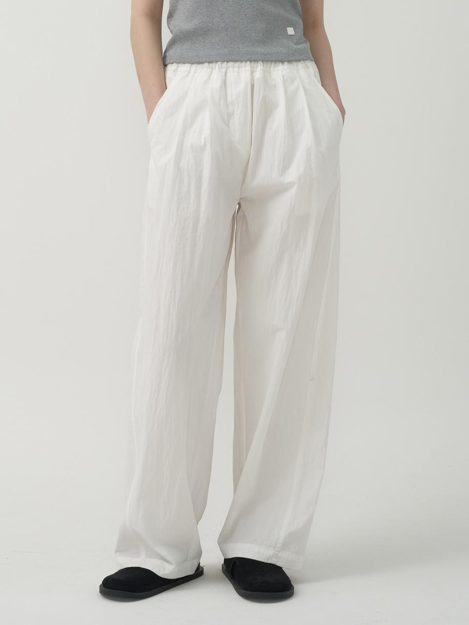 MOTT Cotton Stitch Band Pants - White