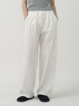 MOTT Cotton Stitch Band Pants - White