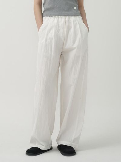 MOTT Cotton Stitch Band Pants - White