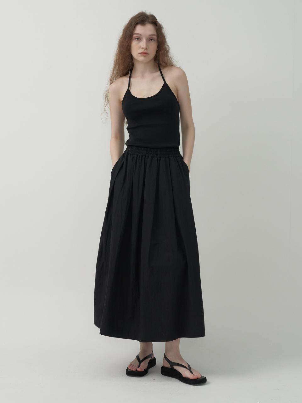 MOTT Flare Band Long Skirt - Black