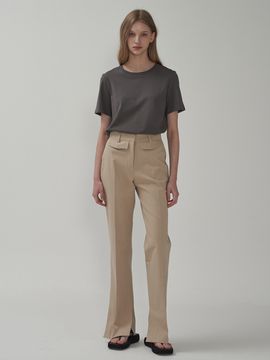 MOTT Slit Cotton Pants_Beige