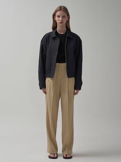 MOTT Summer Pintuck Wide Pants_Beige