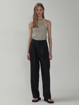 MOTT Summer Pintuck Wide Pants_Black
