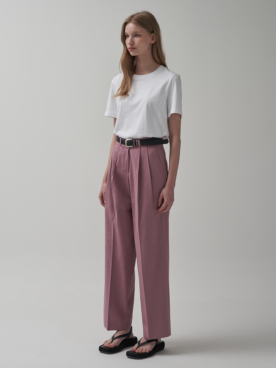 MOTT Tencel Cotton Round Pants_Lilac