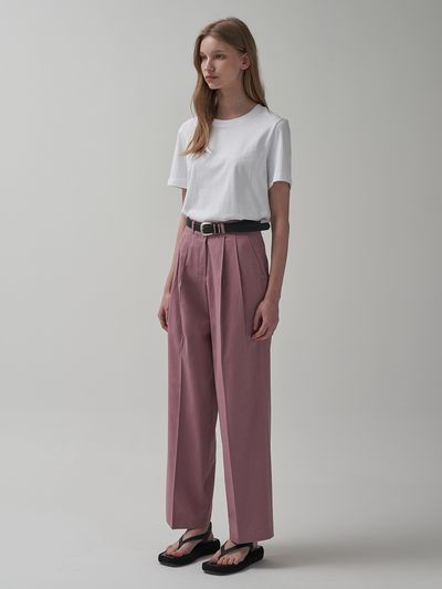 MOTT Tencel Cotton Round Pants_Lilac