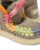 Mou Kids Mou Kids Crochet-trimmed suede sneakers - 5