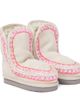 Mou Kids Mou Kids Embroidered shearling-lined suede boots - 1