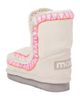 Mou Kids Mou Kids Embroidered shearling-lined suede boots - 2