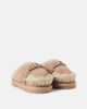 Mou Kids Mou Kids Embroidered shearling-lined suede slippers - 1