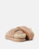 Mou Kids Mou Kids Embroidered shearling-lined suede slippers - 5