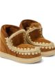 Mou Kids Mou Kids Embroidered shearling-lined suede sneakers - 1