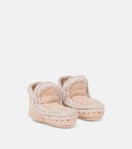 Mou Kids Mou Kids Shearling-lined suede boots