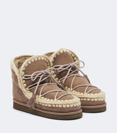 Mou Mou 18 shearling-lined suede lace-up boots