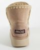 MOU Mou 18 shearling lined platform Bounce suede boots in taupe-Brown - 4