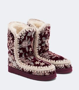 Mou Mou 24 shearling-lined velvet ankle boots