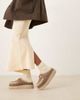 MOU Mou bounce logo letter suede clogs in elephant gray - 3