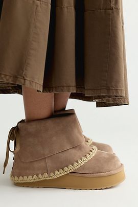 MOU MOU Foldover Platform Boots