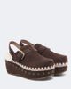 Mou Mou Shearling-lined suede clogs - 1