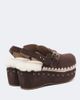 Mou Mou Shearling-lined suede clogs - 4