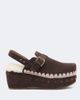 Mou Mou Shearling-lined suede clogs - 5