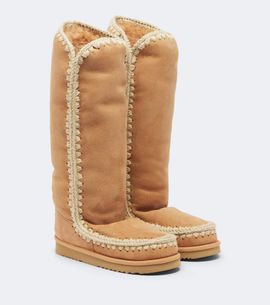 Mou Mou Shearling-lined suede knee-high boots
