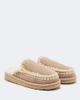 Mou Mou Shearling-lined suede mules - 1