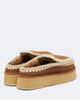 Mou Mou Shearling-lined suede platform clogs - 4