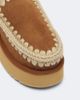 Mou Mou Shearling-lined suede platform clogs - 6