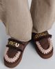 Mou Mou Shearling-lined suede platform mules - 3