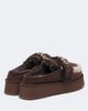 Mou Mou Shearling-lined suede platform mules - 4