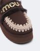 Mou Mou Shearling-lined suede platform mules - 6