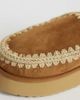 MOU Mou shearling lined platform suede clogs in cognac-Brown - 3