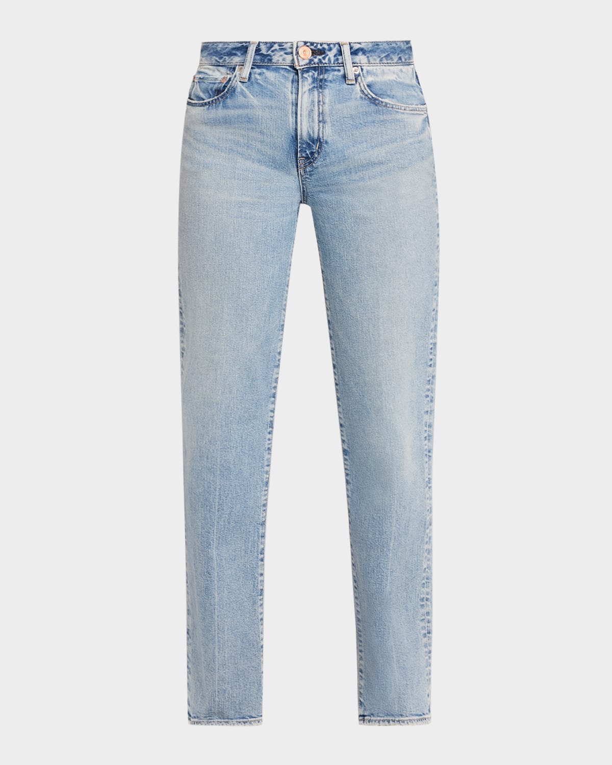 MOUSSY VINTAGE Kingston Tailored Straight Mid-Rise Jeans