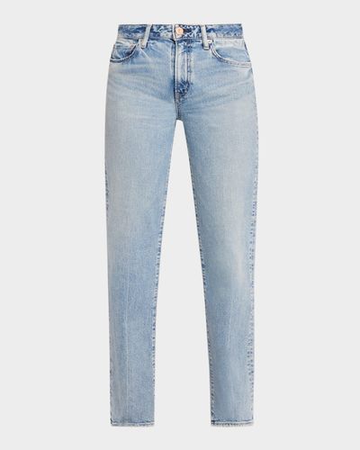 MOUSSY VINTAGE Kingston Tailored Straight Mid-Rise Jeans