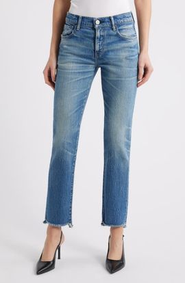 MOUSSY VINTAGE MOUSSY VINTAGE Hammels Raw Hem Slim Straight Leg Jeans