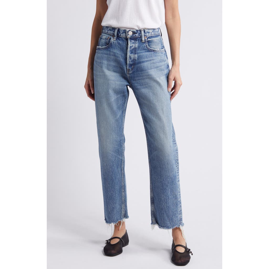 MOUSSY VINTAGE MOUSSY VINTAGE MV Mabel High Waist Distressed Wide Straight Leg Jeans