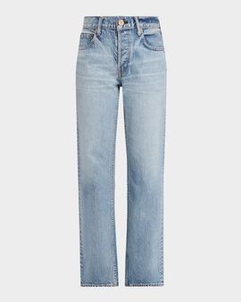MOUSSY VINTAGE Straight Low-Rise Cropped Jeans