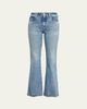MOUSSY VINTAGE Washed Denim Mid-Rise Flared Jeans - 1