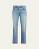 MOUSSY VINTAGE Washed Denim Mid-Rise Straight-Leg Jeans - 1