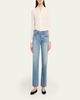 MOUSSY VINTAGE Washed Denim Mid-Rise Straight-Leg Jeans - 2