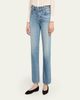 MOUSSY VINTAGE Washed Denim Mid-Rise Straight-Leg Jeans - 4