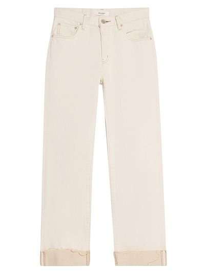 MOUSSY VINTAGE Women's Bellport High-Rise Straight-Leg Cuffed Jeans
