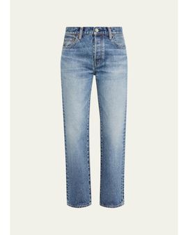 MOUSSY VINTAGE Wythe Mid-Rise Straight-Leg Jeans