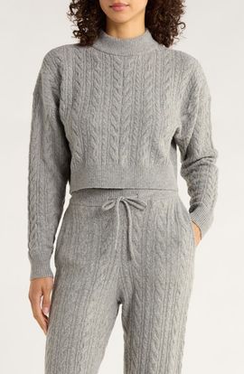 MPG MPG Cable Knit Crop Sweater
