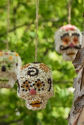 Mr. Bird Bird Seed Sugar Skull Ornament
