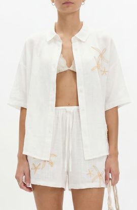 M&S M&S Embroidered Beach Button-Up Shirt