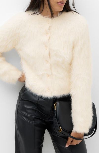 M&S M&S Hairy Faux Fur Cardigan
