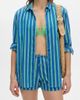 M&S M&S Stripe Long Sleeve Cotton Button-Up Top - 1