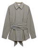M&S M&S Stripe Tie Waist Button-Up Shirt - 3